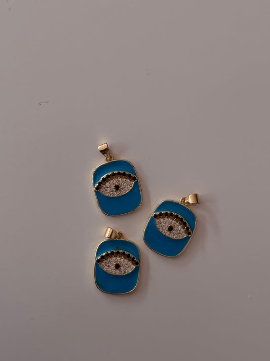 DIJE AZUL RECTÁNGULO