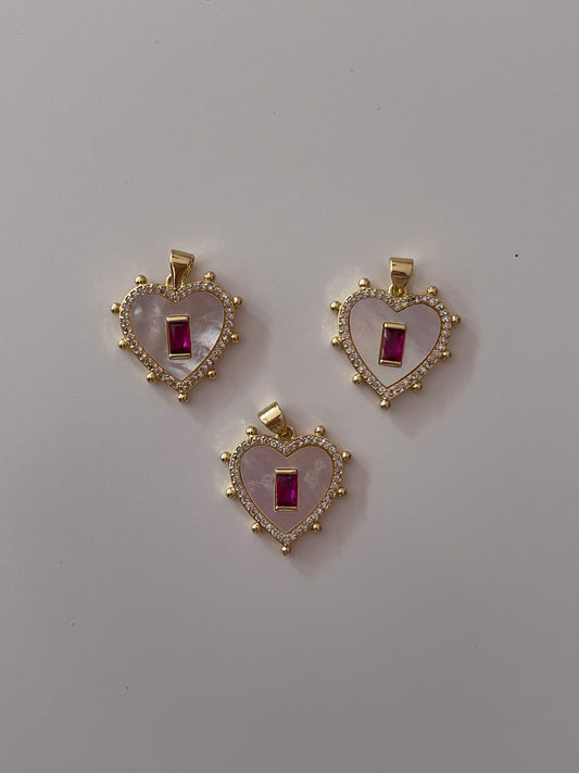 DIJE CORAZON CRISTAL