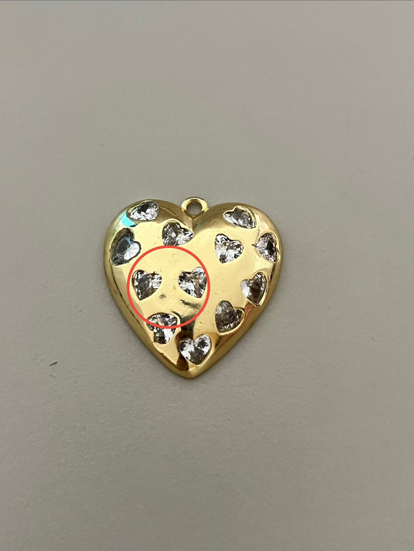 DIJE CORAZON BRILLO (REMATES)