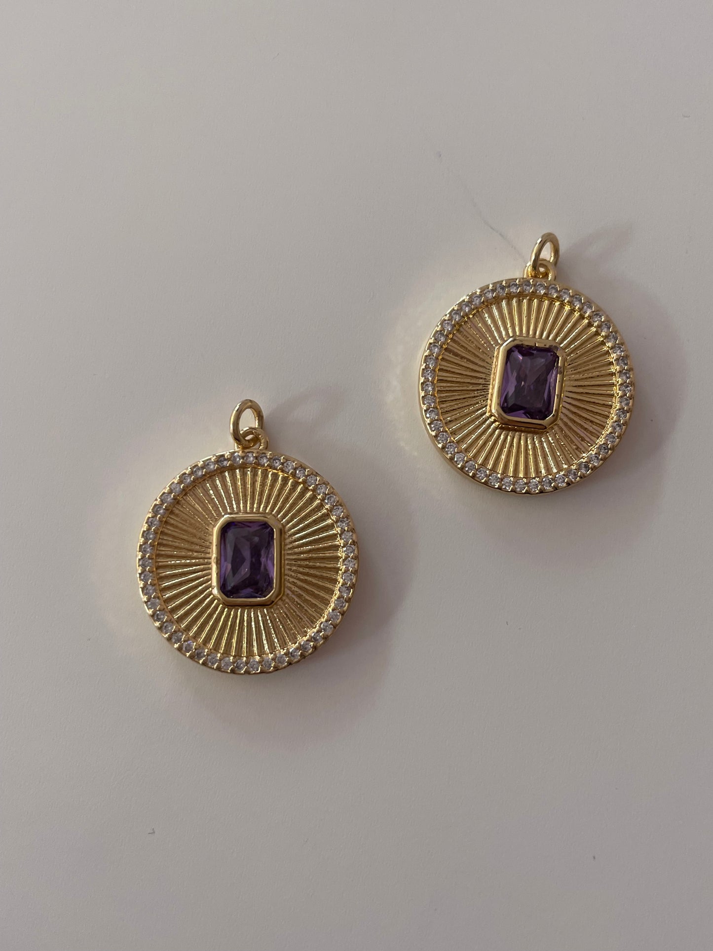 DIJE CRISTAL MORADO