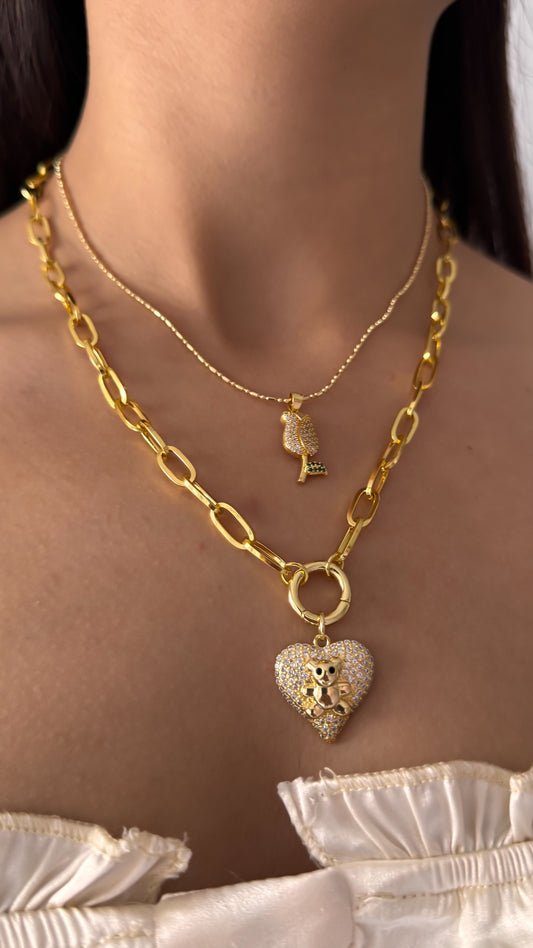 COLLAR TULY & COLLAR TEDDY HEART