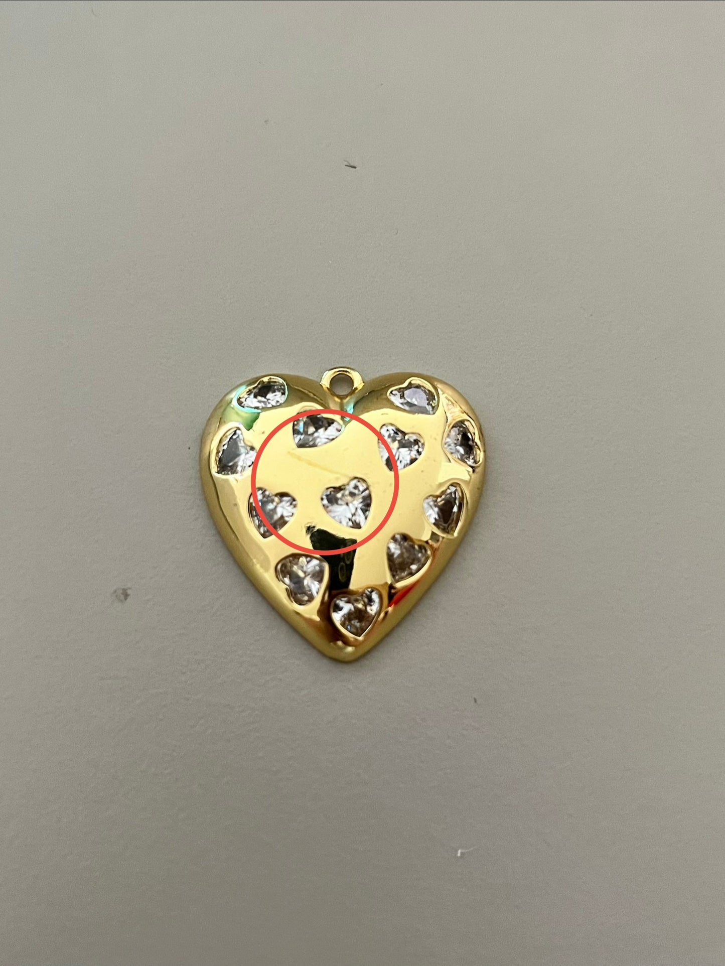 DIJE CORAZON BRILLO (REMATES)