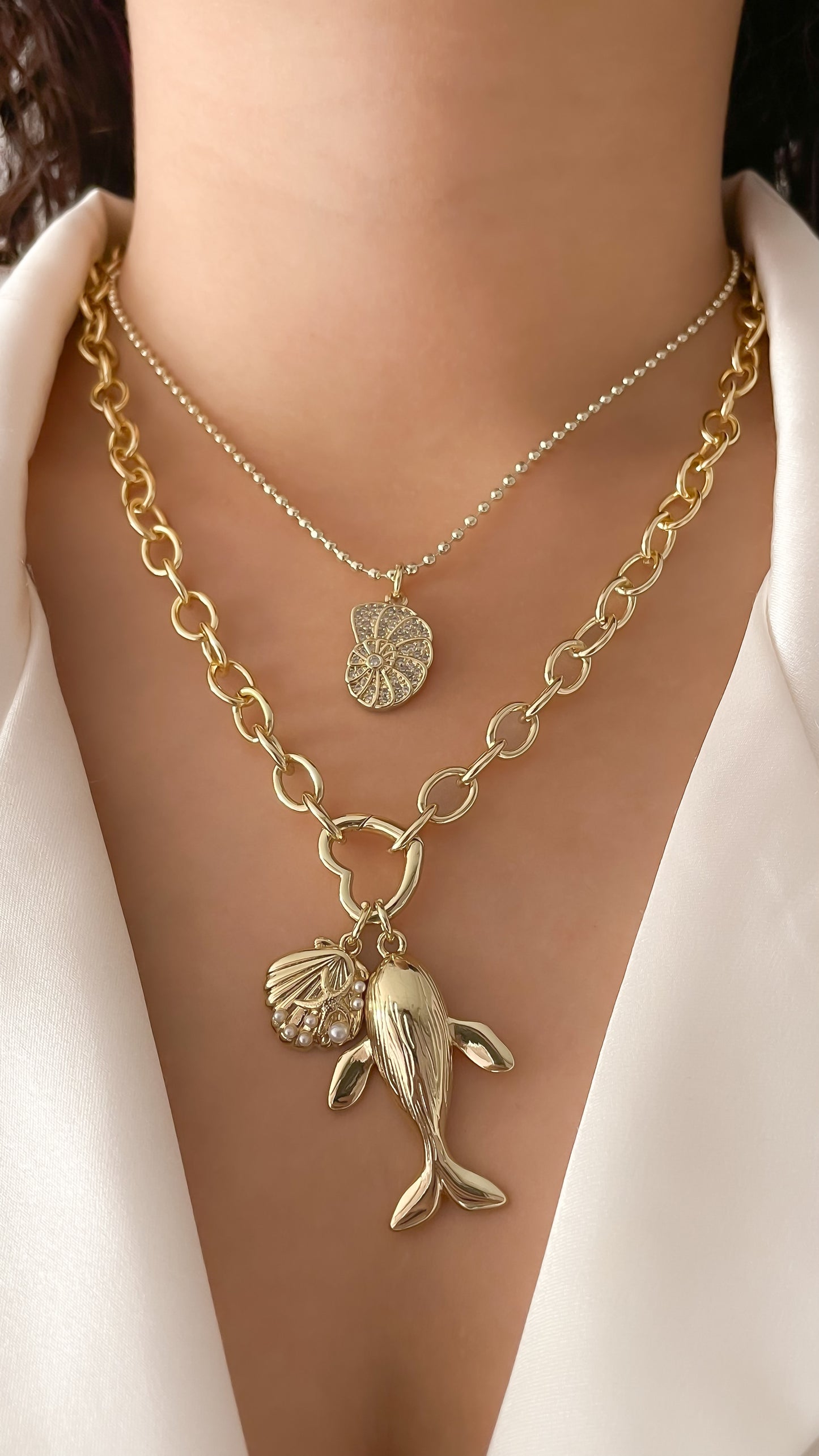 COLLAR BALLENA & COLLAR CORAL