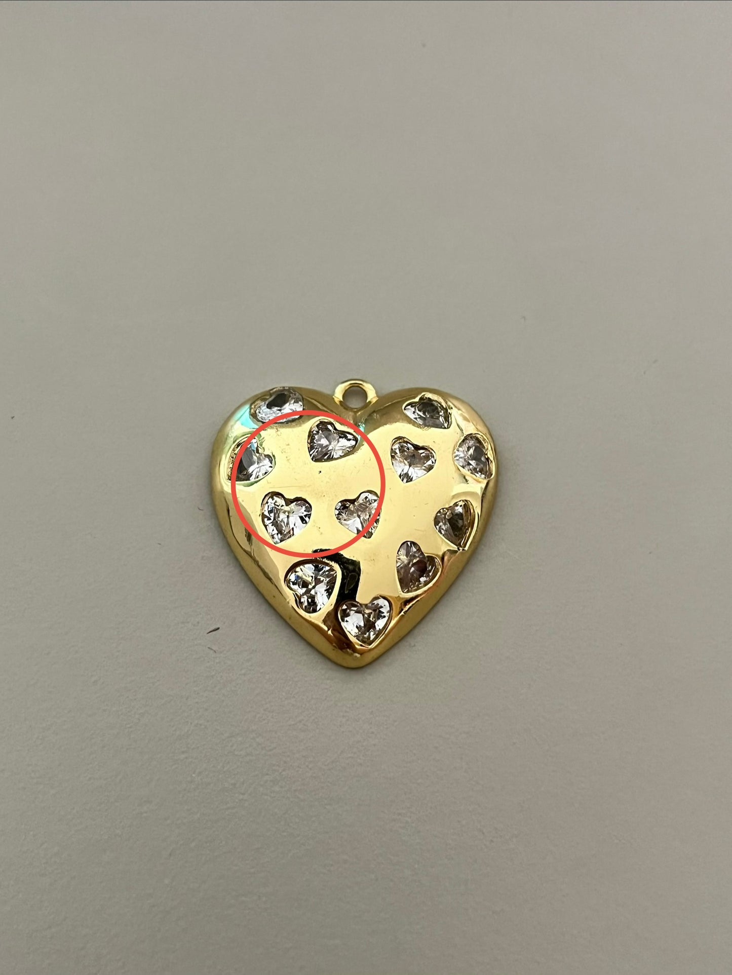 DIJE CORAZON BRILLO (REMATES)