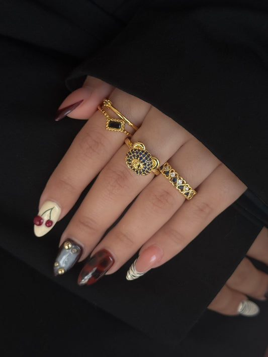 ANILLO LESLIE, ANILLO RARITY & ANILLO BEAR BLUE